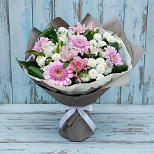 Букет цветов из:  Герберы, Альстромерии и Хризантемы в Панино