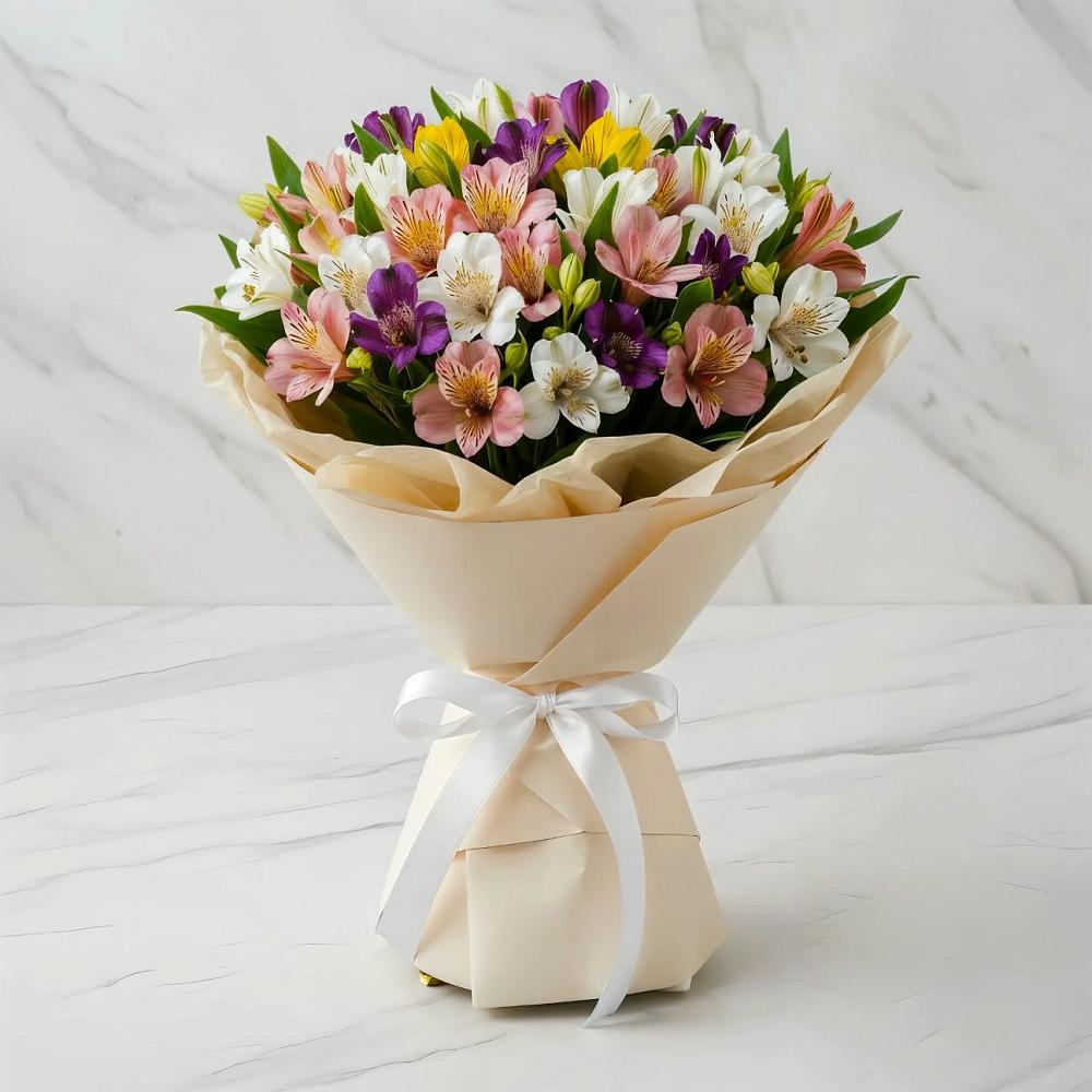 Букет цветов из: Альстромерии в Панино