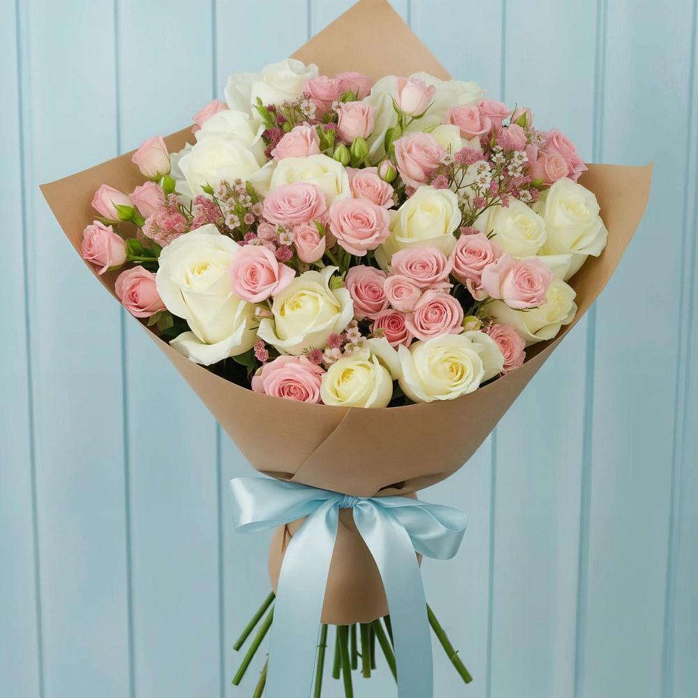 Букет цветов из: Розы в Панино