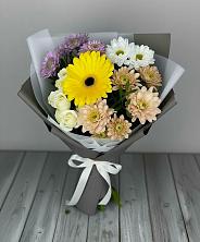 Букет цветов из:  Розы, Герберы и Хризантемы в Панино