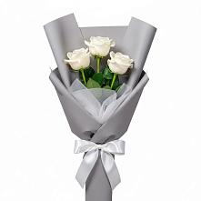 Букет 3 белые розы #REPLACE_PRED# Панино