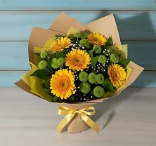 Букет цветов из:  Герберы и Хризантемы в Панино